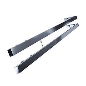 ODF-09-39-02 Комплект штанг 90 градусів з віссю під петлі, двері 650 мм, полірований