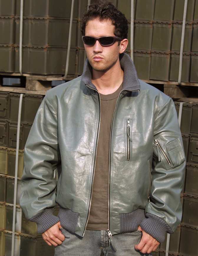 Бомбер MIL-TEC BW LEDERJACKE FLIEGER GRAU 10461008, фото 1