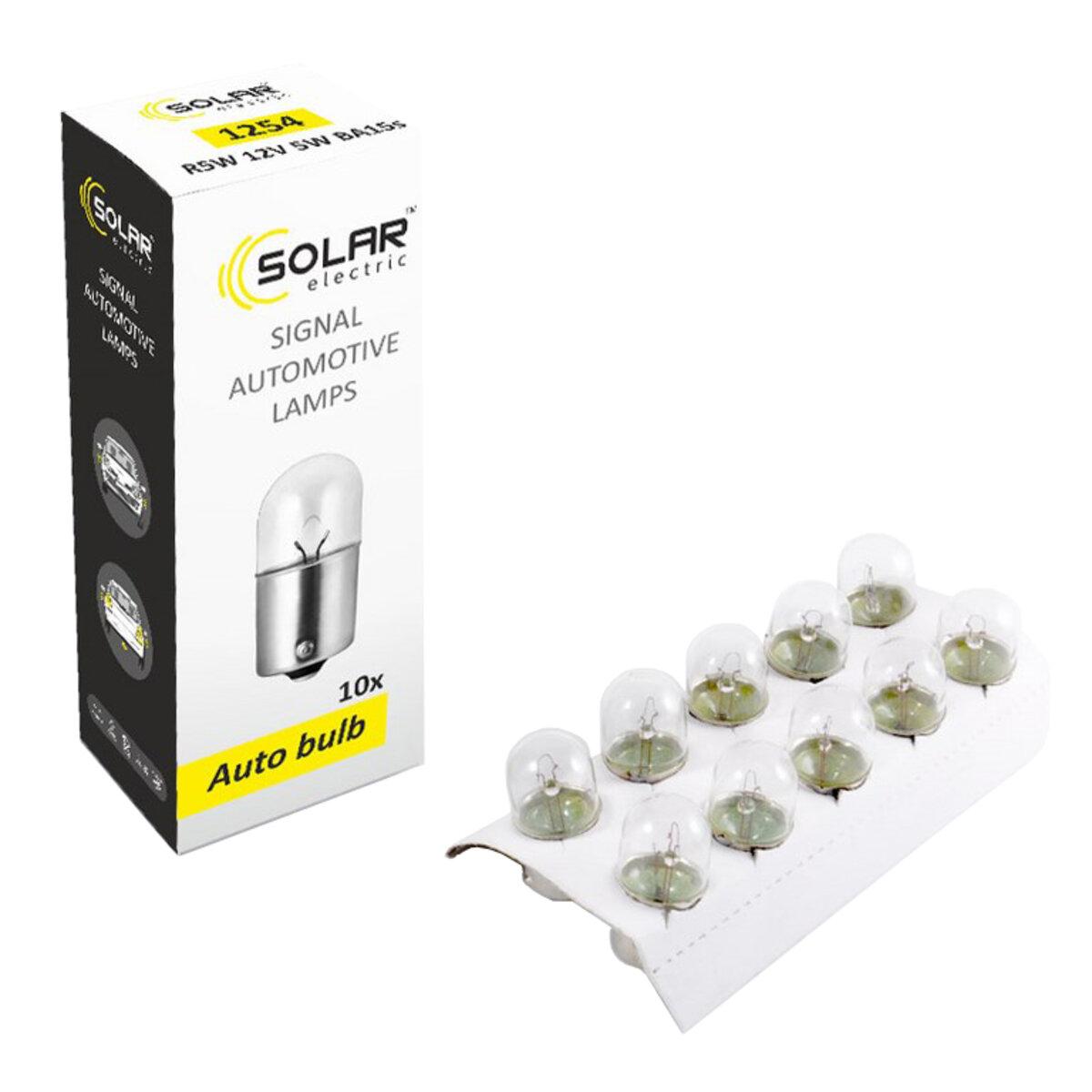 Лампа розжарювання Solar R5W 12V 5W BA15s, 10шт, фото 1