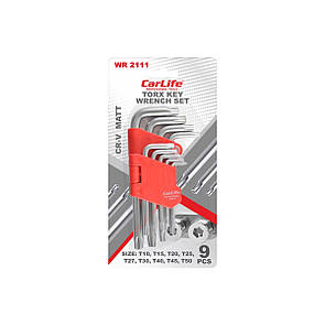 Набір ключів CarLife Г-подібних, торцевих з отвором