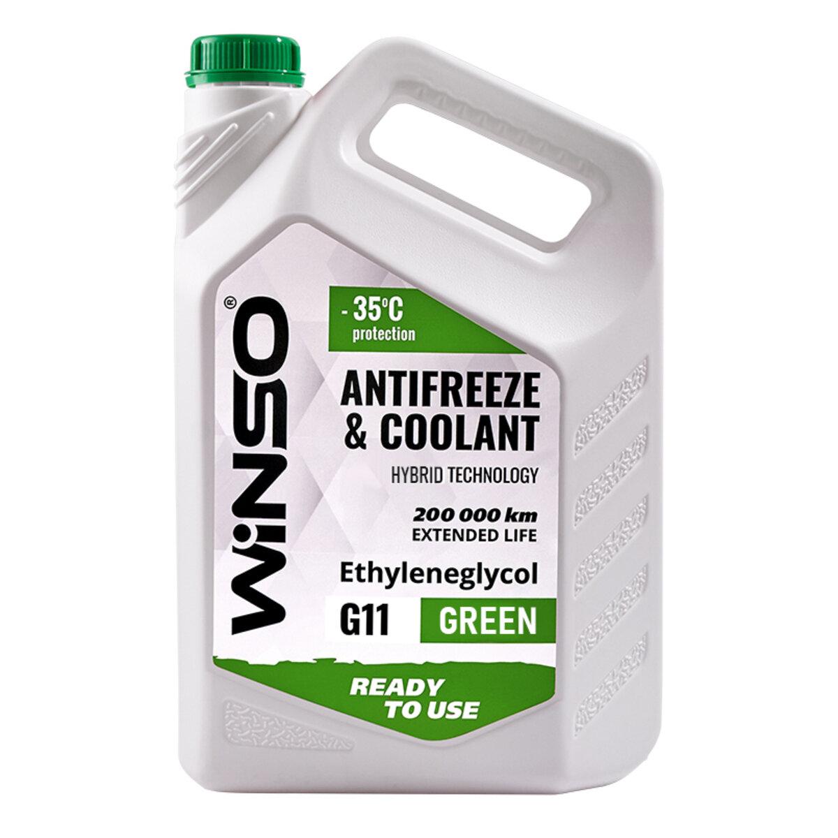 Антифриз Winso Antifreeze & Coolant Green G11 -35°C зелений готовий 9кг, фото 1