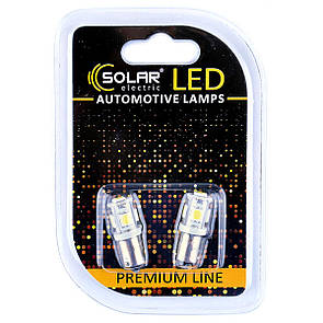 LED автолампа Solar 24V T8.5 BA9s 5SMD white, 2шт