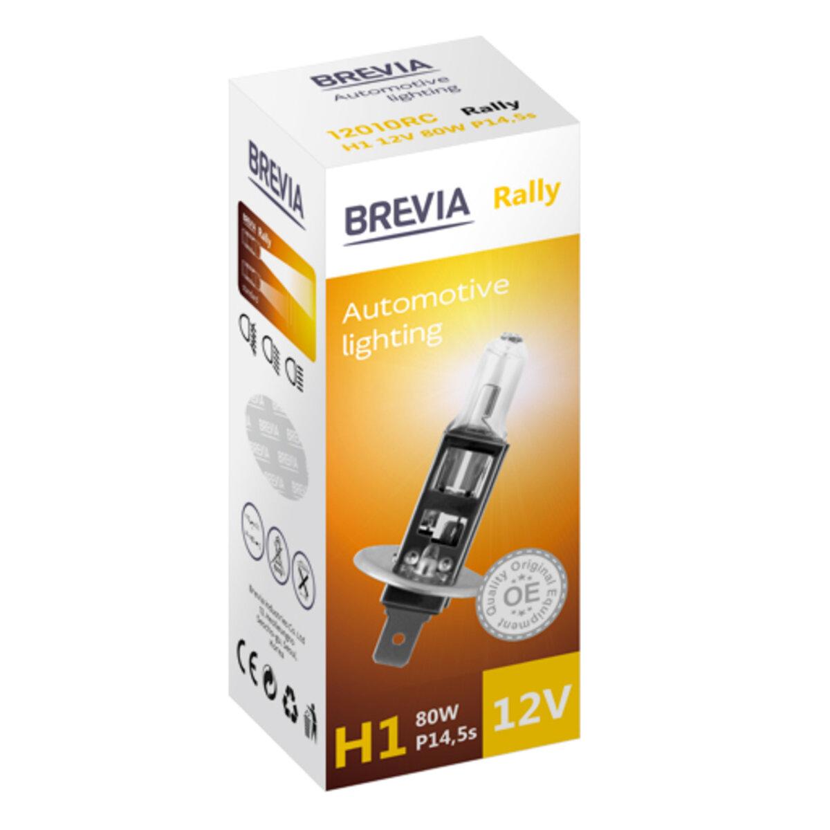 Галогенова лампа Brevia H1 12V 80W P14.5s Rally CP, фото 1