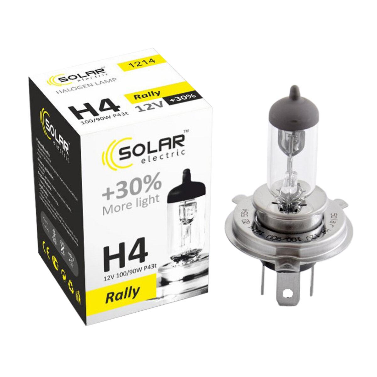 Галогенова лампа Solar H4 12V 100/90W P43t-38 Starlight +30%, фото 1
