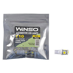 LED автолампа Winso 12V SMD T10 W2.1x9.5d, 10шт 127250