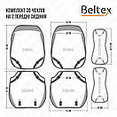 Комплект, 3D чохли для сидінь BELTEX Montana, black-red, фото 7
