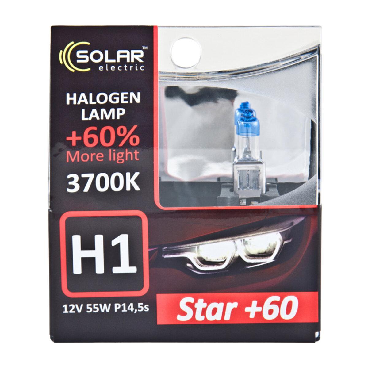 Галогенова лампа Solar H1 12V 55W P14,5s Starlight +60%, SET, фото 1