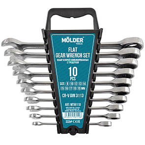 Набір ключів Molder з трещіткою CR-V, 10шт