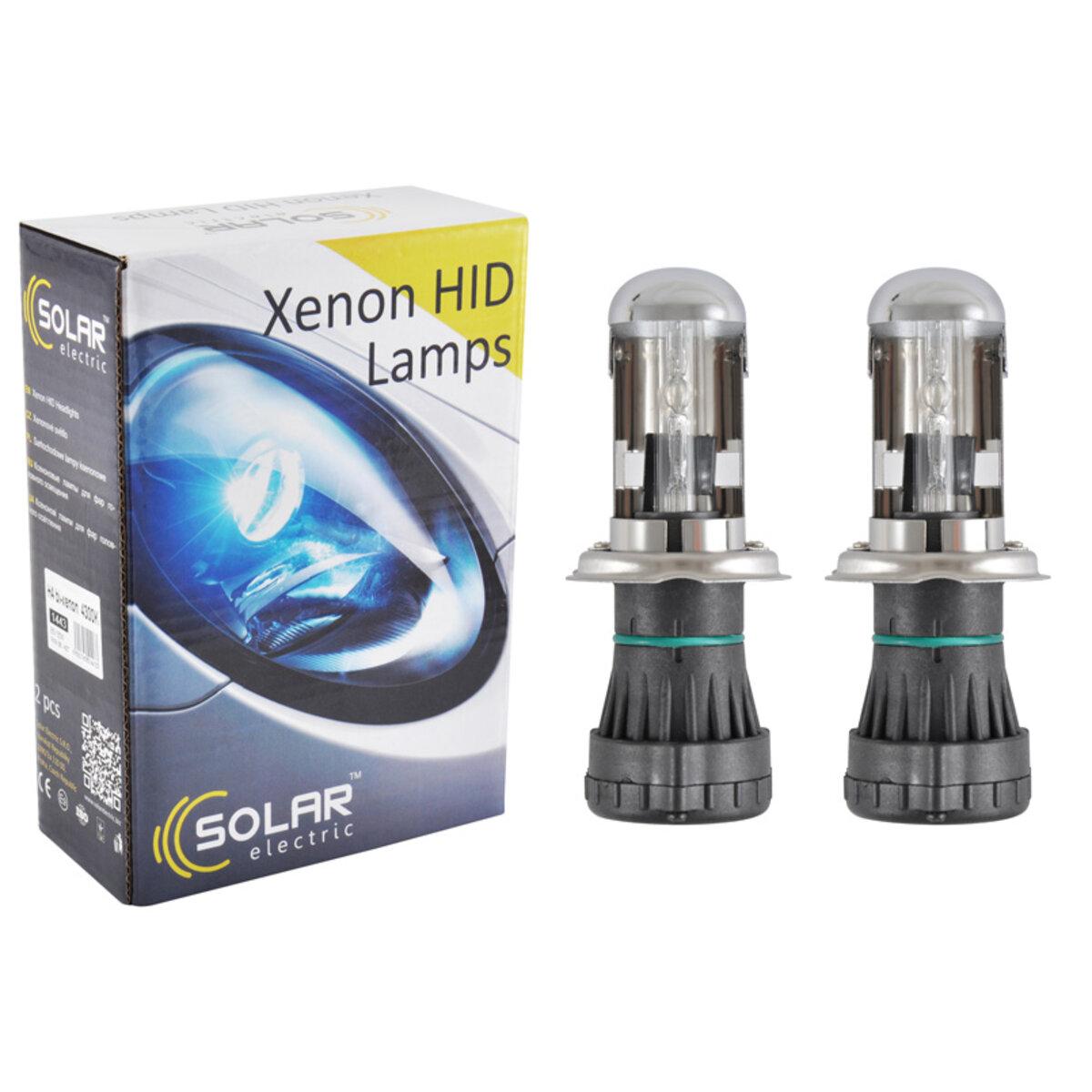 Біксенонова лампа Solar H4 bi-xenon, 4300K, 85V, 35W P43t-38 KET, 2шт, фото 1