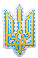 Наліпка на валізу, велосипед, ноутбук Ukrainian Tryzub with embroidery