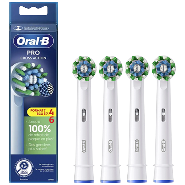 Насадка для електричної зубної щітки Oral-B EB50RX Pro Cross Action White (4 шт.)