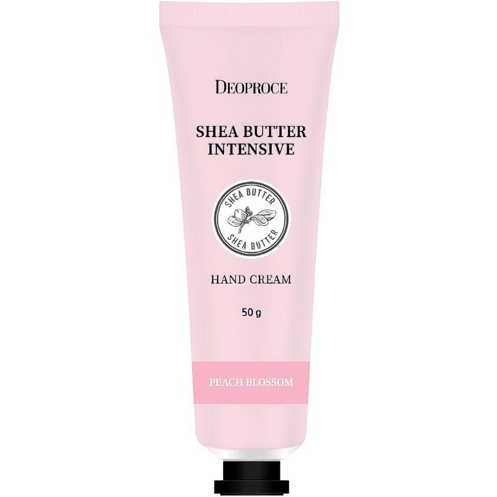 Deoproce Hand Cream Shea Butter Intensive Peach Blossom зволожуючий крем для рук з ароматом персика, 50 г. До 03/2026