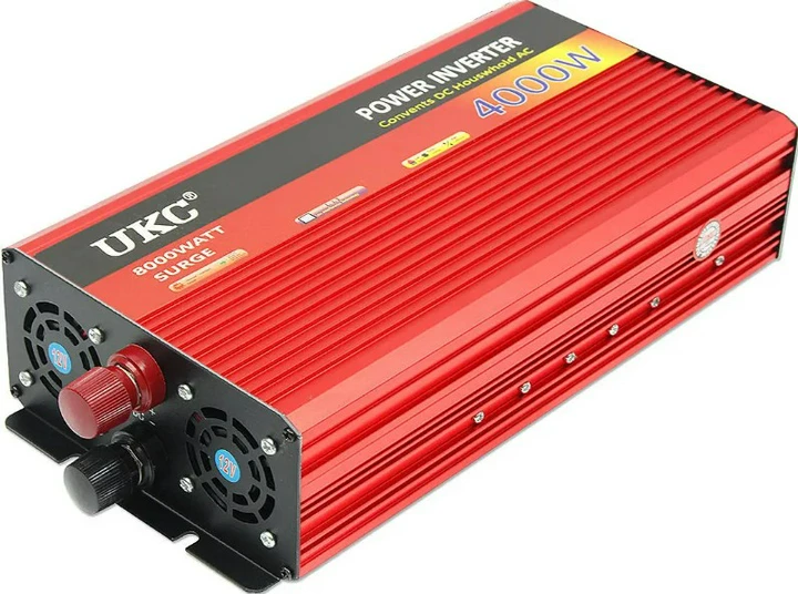 Перетворювач інвертор UKC 12V-220V AR 4000W звуковий сигнал, фото 1