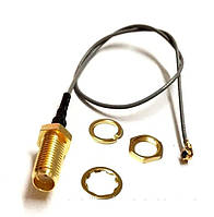 14см ВЧ кабель-перехідник IPEX-K = SMA-K