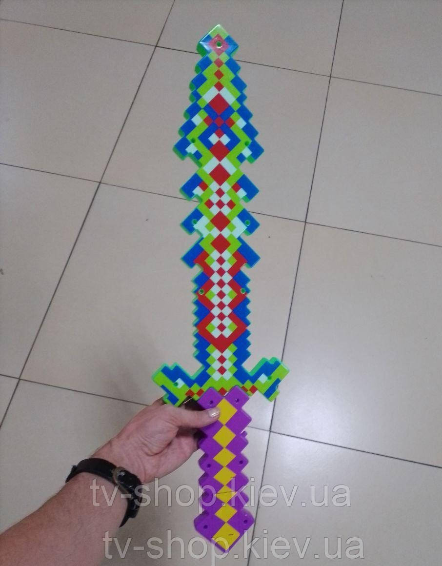 Алмазний меч Minecraft/Майнкрафт зі звуковими та світловими ефектами 62 см, фото 1