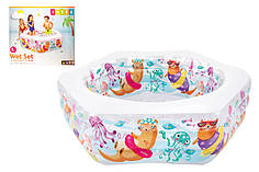 Басейн дитячий 56493 Океанський риф над/дно,191*178*61см 510л