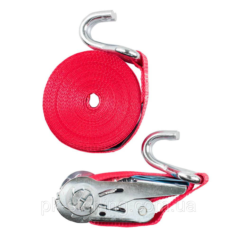 Ремінь стяжний Dolezych - 4М, 500КГ з 2 гачками та храповиком (Німеччина), фото 1