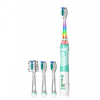 Дитяча звукова зубна щітка Seago SG-977 Giraffe Green від 3 років 4 насадки