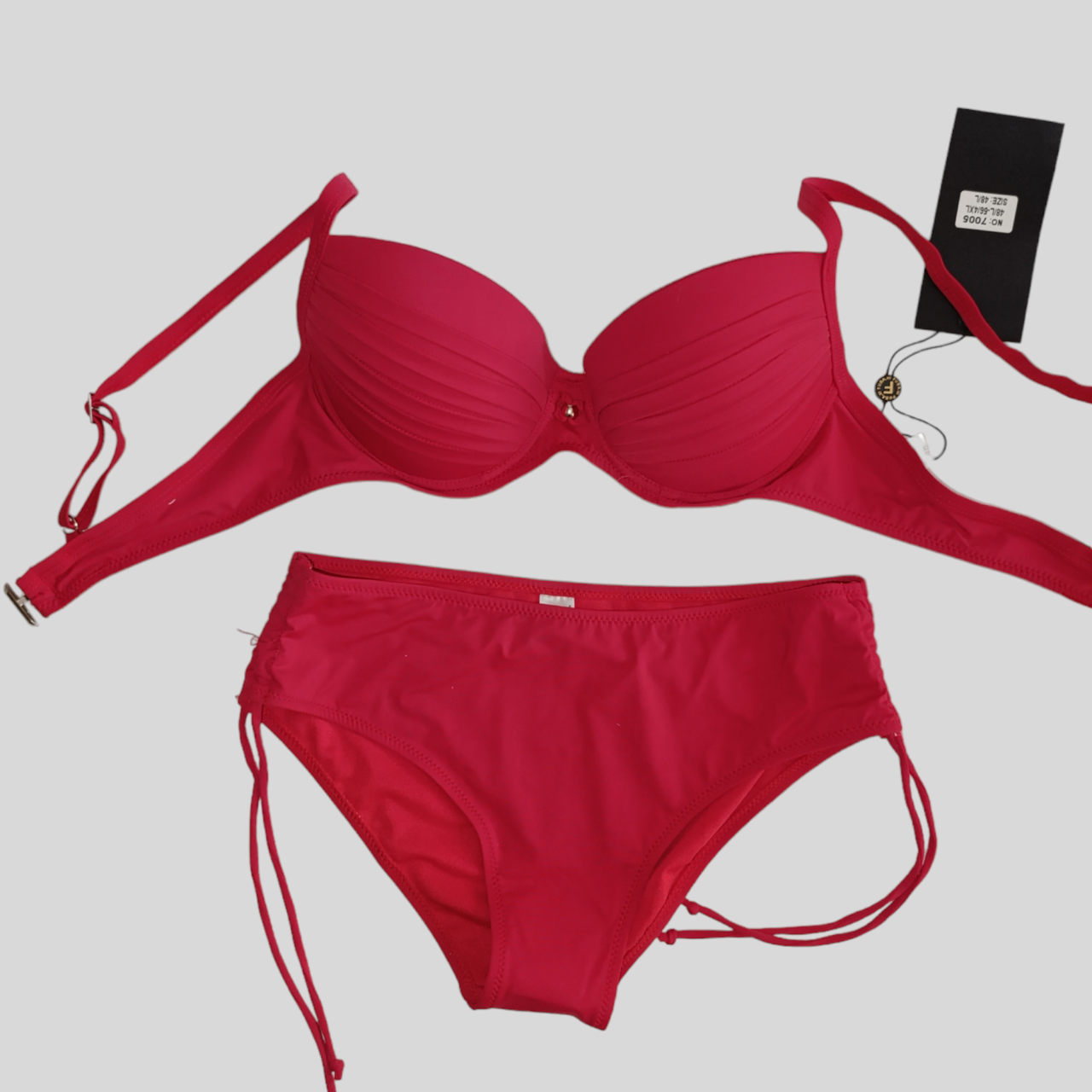 ОПТКупальник для полных Fuba 7005 Вероника красный(В НАЛИЧИИ ТОЛЬКО 48 54 56 УКР р-ры)