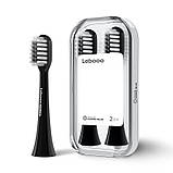 Змінні насадки для звукової зубної щітки Lebooo Color Sensitive Black 2 шт чорні, фото 3