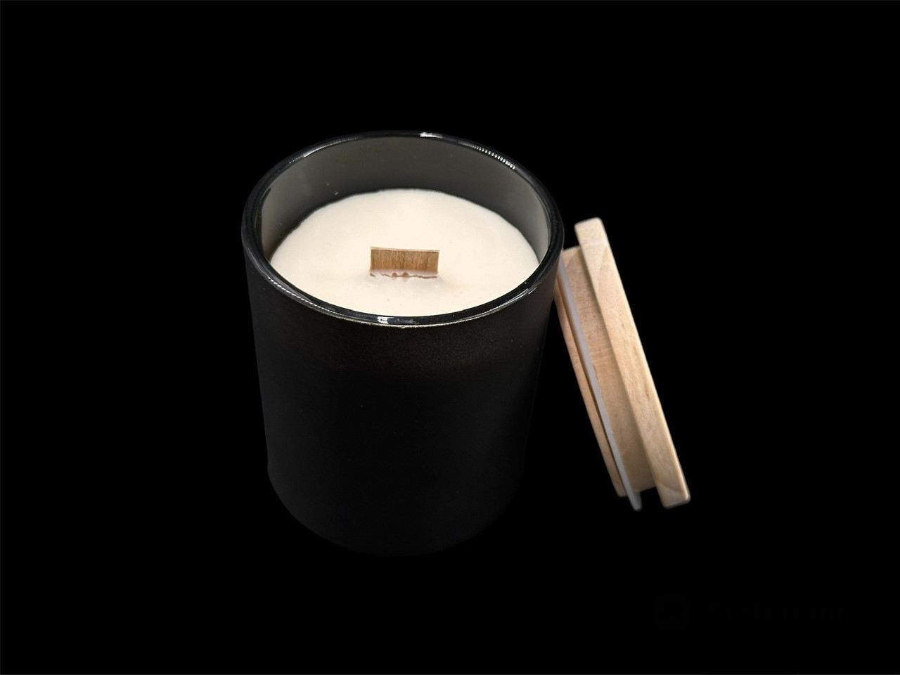 Аромасвічка з дерев'яним ґнітом. Погода для светру., фото 1