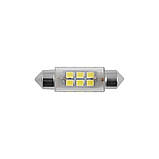 Автолампи світлодіодні Solar LED 12 V SV85 T11x39mm 6SMD 3528 white 2шт (LS276_b2) AVK, фото 2
