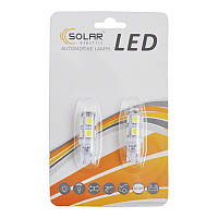 Автолампи світлодіодні Solar LED 12 V T10 W2,1x9,5d 9SMD 5050 white 2 шт (LS277_b2) AVK