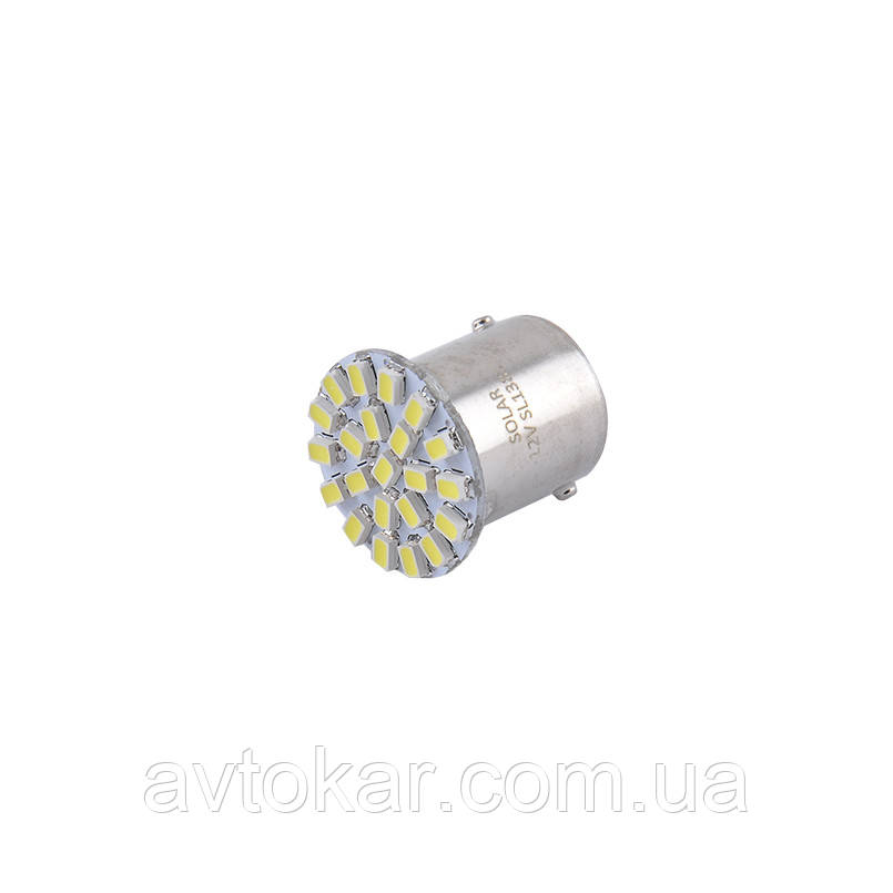 Світлодіодні LED автолампи SOLAR Premium Line 12 V G185 BA15s 22SMD 3020 white блістер 2шт (SL1381) AVK, фото 1