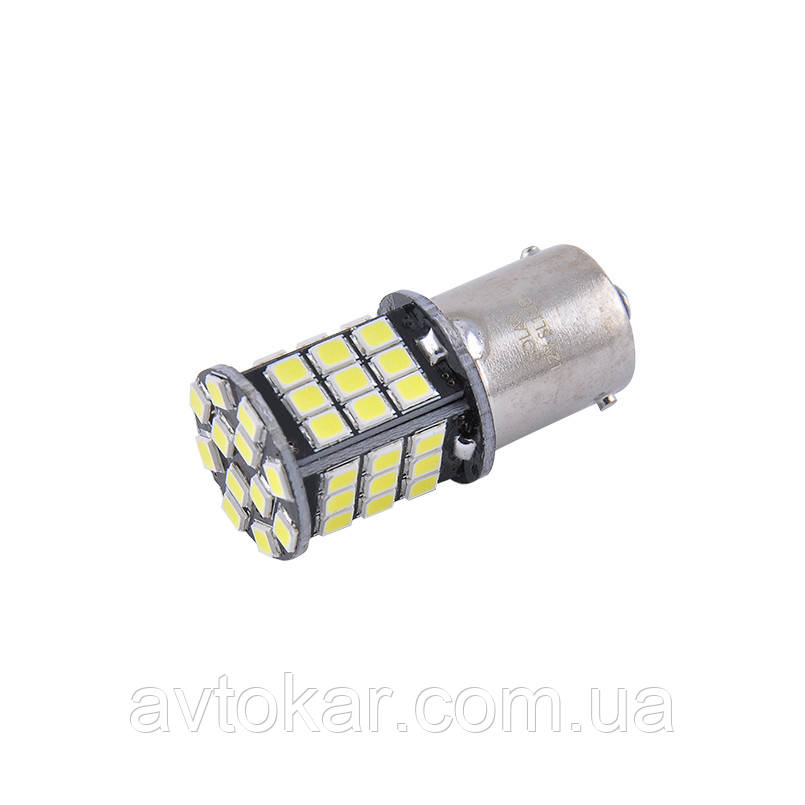 Світлодіодні LED автолампи SOLAR Premium Line 12 V S25 BA15s 48SMD 2835 CANBUS white блістер 2 шт (SL1389) AVK, фото 1