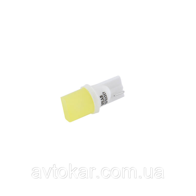 Світлодіодні LED автолампи SOLAR Premium Line 12 V T10 W21x95d 1COB white блістер 2шт (SL1337) AVK, фото 1