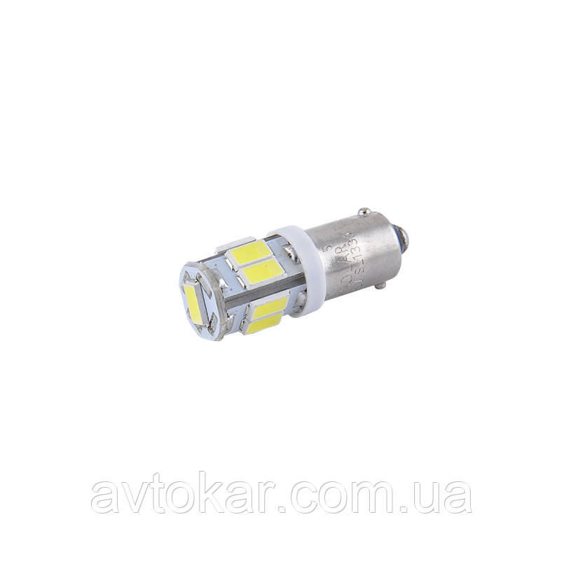 Світлодіодні LED автолампи SOLAR Premium Line 12 V T85 BA9s 9SMD 5730 white блістер 2шт (SL1335) AVK, фото 1