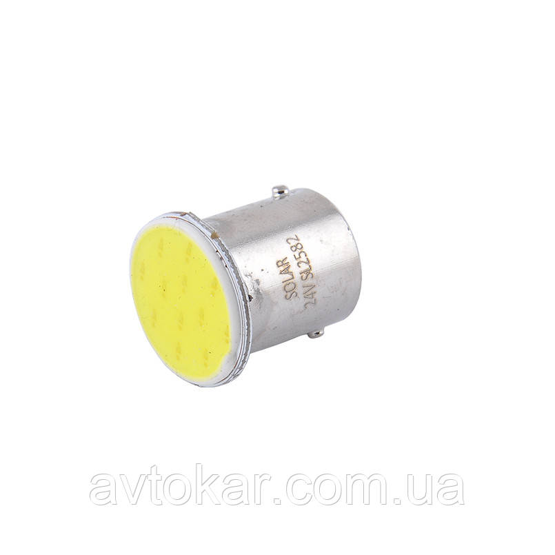 Світлодіодні LED автолампи SOLAR Premium Line 24 V G185 BA15s 1COB white блістер 2шт (SL2582) AVK, фото 1