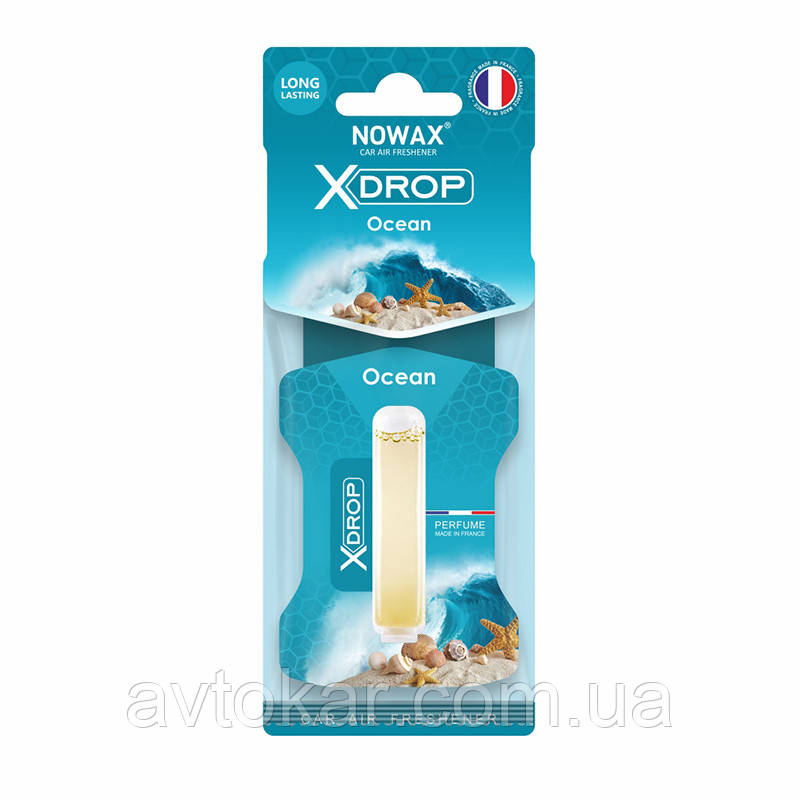 Ароматизатор целюлозний з капсулою Nowax серія X Drop - Ocean (25шт/ящ) AVK, фото 1