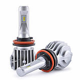Світлодіодні лампи LED SOLAR H11 CANBUS 12/24 V 6500 K 6000 Lm 50 W Cree Chip 1860 (8611) AVK, фото 2