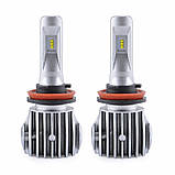 Світлодіодні лампи LED SOLAR H11 CANBUS 12/24 V 6500 K 6000 Lm 50 W Cree Chip 1860 (8611) AVK, фото 3