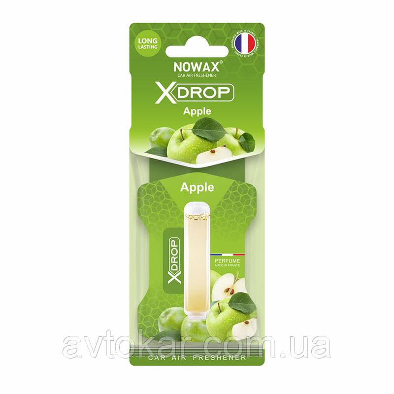 Ароматизатор целюлозний з капсулою Nowax серія X Drop - Apple (25шт/ящ) AVK, фото 1