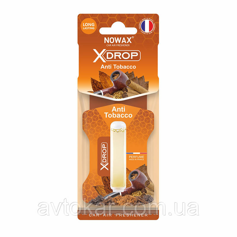 Ароматизатор целюлозний з капсулою Nowax серія X Drop - Anti Tobacco (25шт/ящ) AVK, фото 1