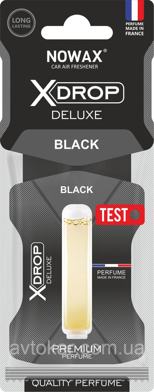 Ароматизатор целюлозний з капсулою Nowax серія X Drop Delux - Black (25шт/ящ) AVK, фото 1