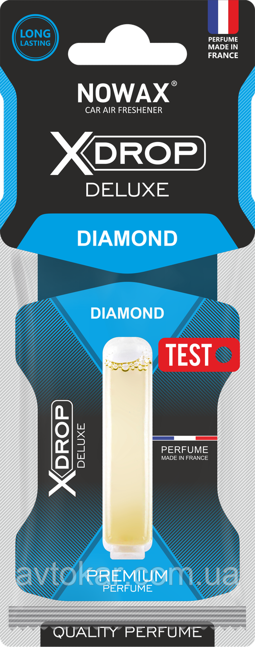 Ароматизатор целюлозний з капсулою Nowax серія X Drop Delux - Diamond (25шт/ящ) AVK, фото 1