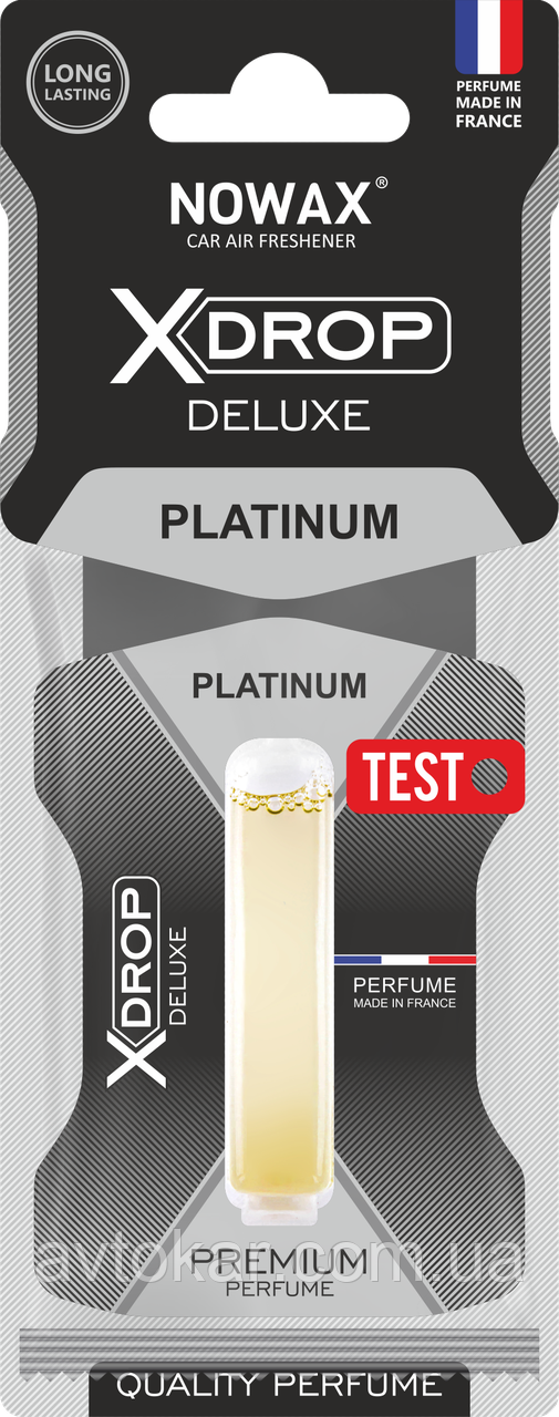 Ароматизатор целюлозний з капсулою Nowax серія X Drop Delux - Platinum (25шт/ящ) AVK, фото 1