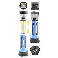 Ліхтар для Кемпінга для полювання або риболовлі Brevia 3W COB+1W LED+8 LED 300 lm 2000 mAh Ручний світлодіодний Ліхтарик AVK