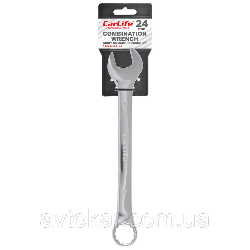 Ключ комбінований CARLIFE CR-V 24 мм WR4024 AVK, фото 1