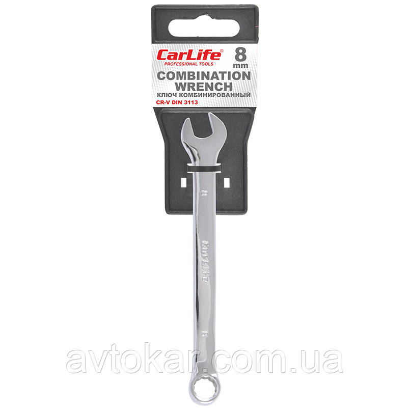 Ключ комбінований CARLIFE CR-V 8 мм WR4008 AVK, фото 1