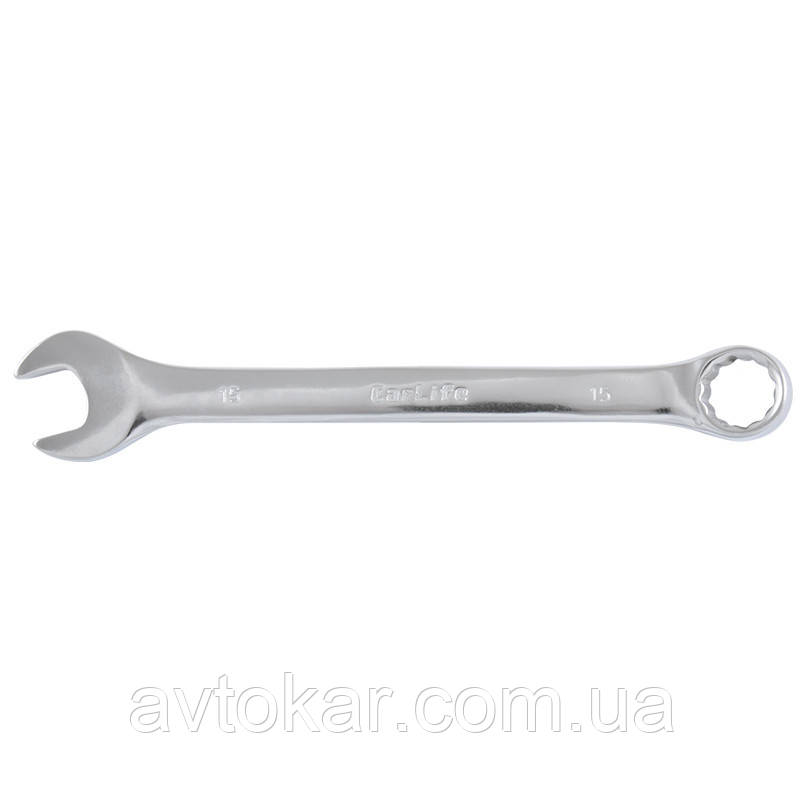 Ключ комбінований CARLIFE CR-V 15 мм WR3015 (паковання 10 шт.) AVK, фото 1