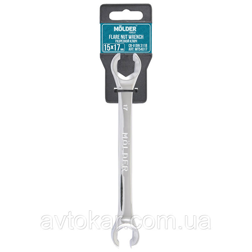 Ключ розрізний MOLDER CR-V 15х17 мм MT54017 AVK, фото 1