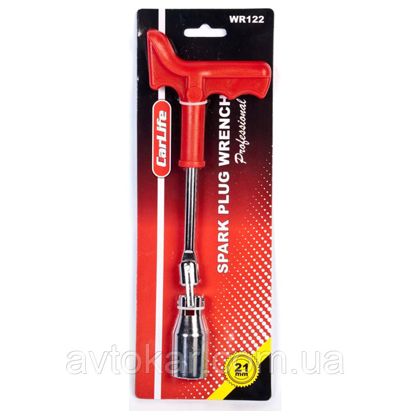 Ключ свічковий CARLIFE WR122 21 мм із посиленою ручкою AVK, фото 1