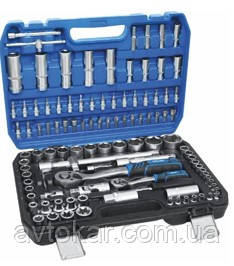 Набір інструментів для авто та дому професійний у кейсі MOLDER 108 предметів 1/2 і 1/4 MT60108 AVK, фото 1