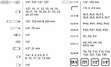 Набір інструментів для авто та дому професійний із насадками в кейсі MOLDER 72 предмети 1/2 і 1/4 MT60072 AVK, фото 3