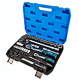 Набір інструментів для авто та дому професійний із насадками в кейсі MOLDER 72 предмети 1/2 і 1/4 MT60072 AVK, фото 4