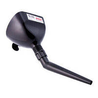 Лійка автомобільна пластикова чорна з фільтром і ручкою коса із сіткою CARLIFE (FL003) AVK